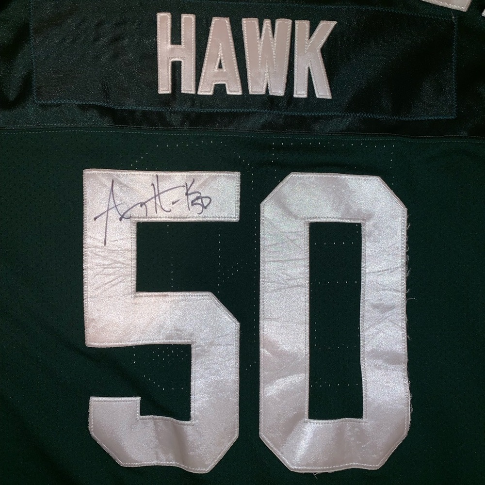 Reebok Authentic AJ Hawk Signed Packers Jersey